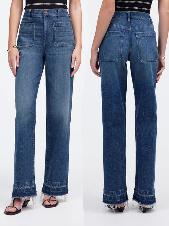 Madewell Denim - Madewell The Petite Emmett Wide-Leg Jean with Let-Down Hem 25P NWT